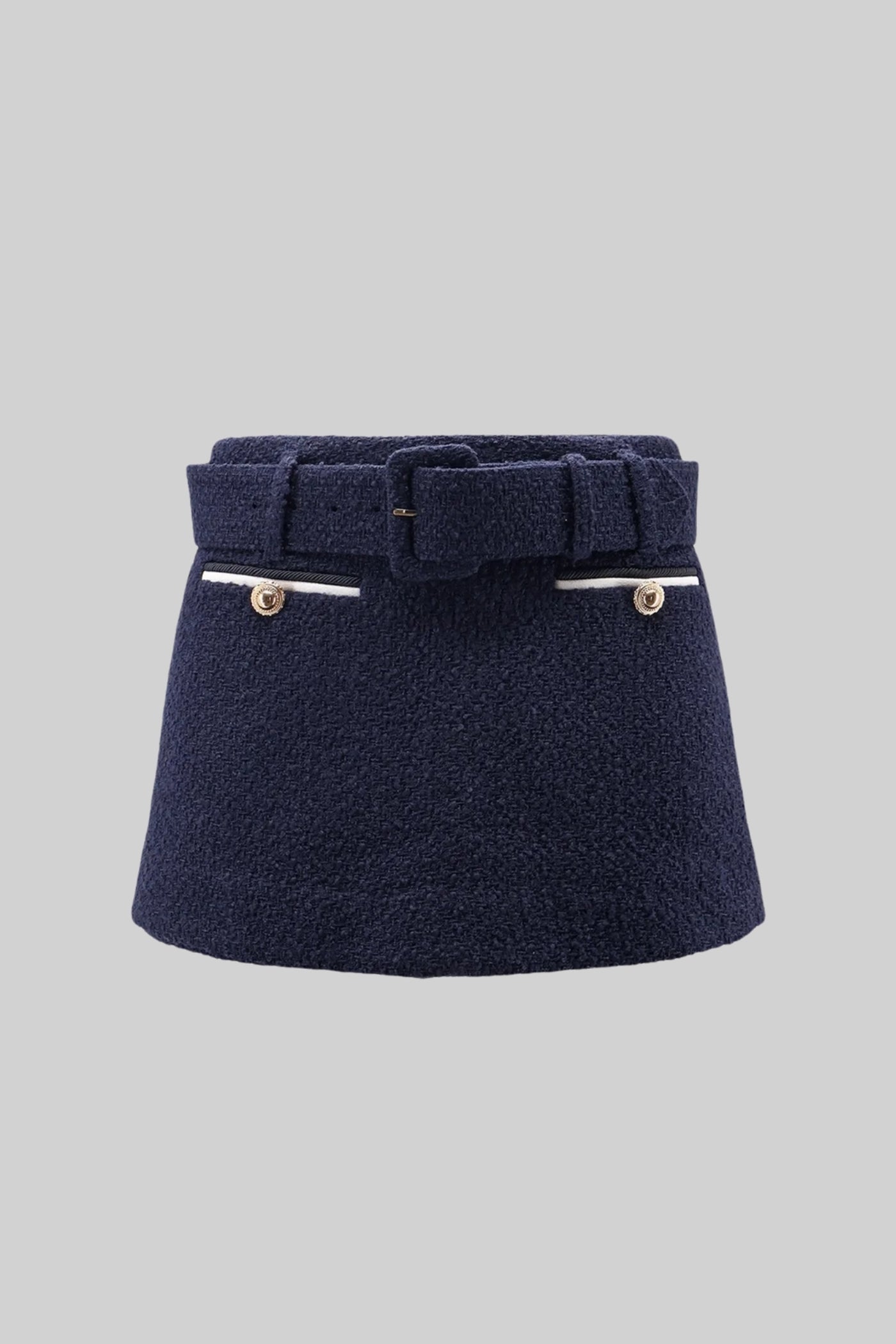 La Marine — Tailored Tweed Mini Set in Navy
