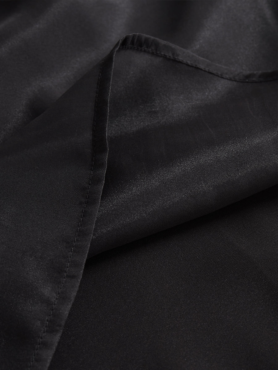 La Brume Noire — Pleated Chiffon Blouse
