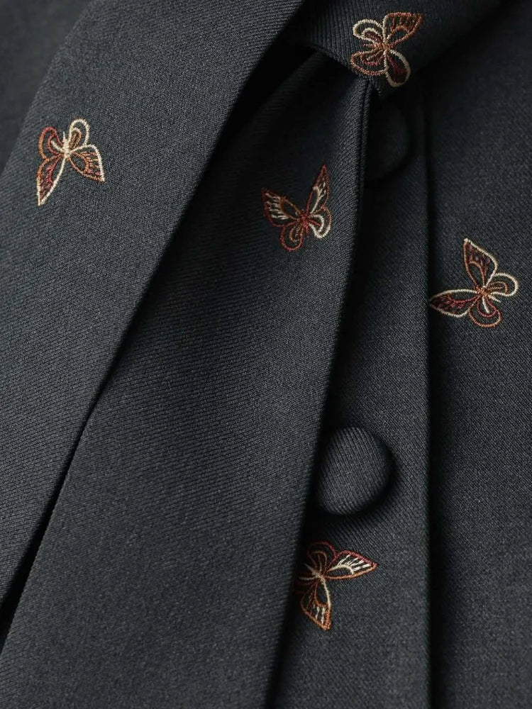 Le Papillon — Embroidered Bow-Tie Skirt Set