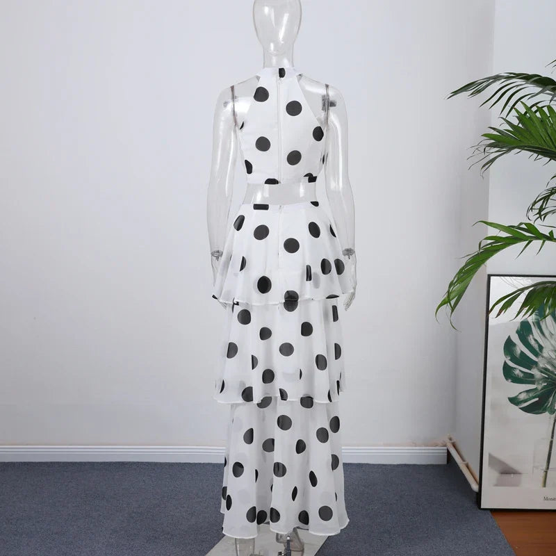 La Colette — Polka Dot Maxi Skirt Set