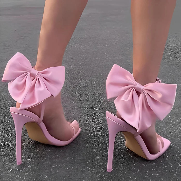 Le Papillon Heel — Satin Bow Stiletto