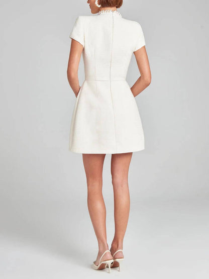 La Perla — Pearl-Trim Pocket Mini Dress