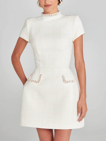 La Perla — Pearl-Trim Pocket Mini Dress