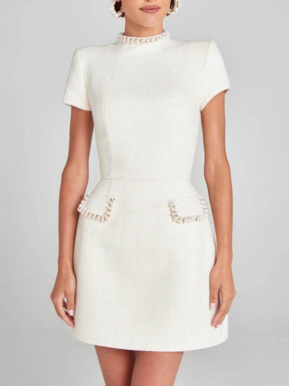 La Perla — Pearl-Trim Pocket Mini Dress