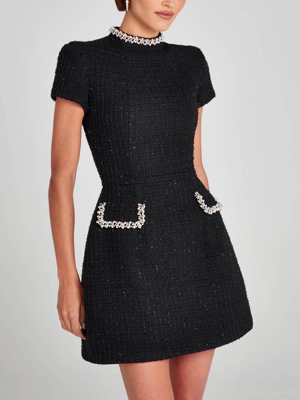 La Perla — Pearl-Trim Pocket Mini Dress