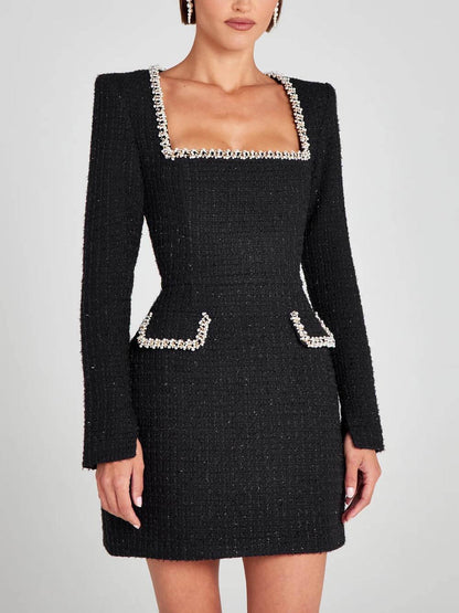 La Perla — Pearl-Trim Pocket Mini Dress