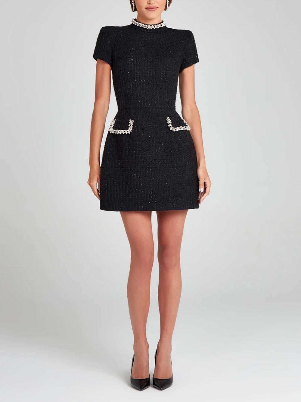 La Perla — Pearl-Trim Pocket Mini Dress