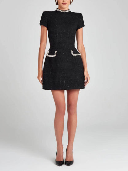 La Perla — Pearl-Trim Pocket Mini Dress