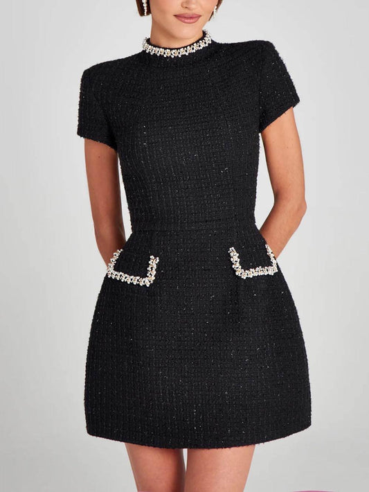 La Perla — Pearl-Trim Pocket Mini Dress