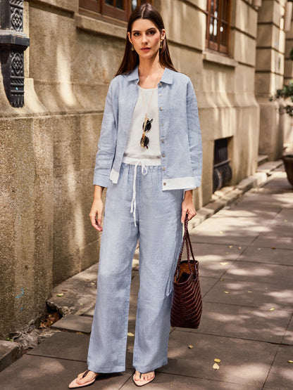 Le Rivage — Two-Tone Gauze Trouser