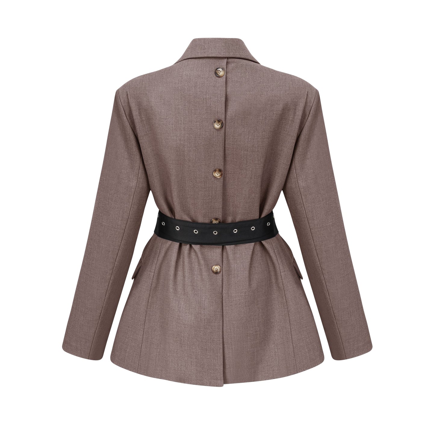 La Ceinture Structurée — Tailored blazer dress with statement belt