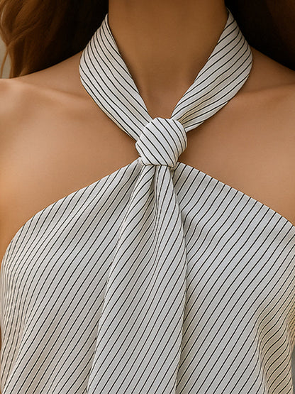 La Rayure Nouée — Striped Halter Blouse