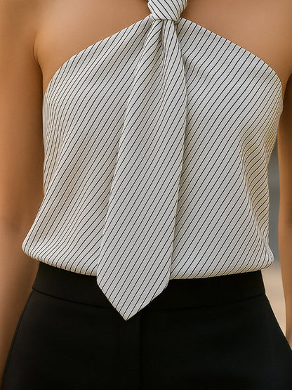 La Rayure Nouée — Striped Halter Blouse