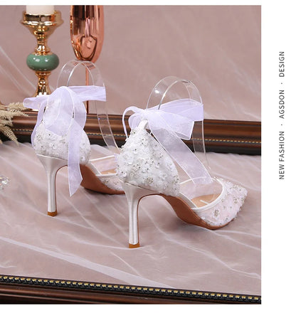 Le Amour Heel — Lace Tie Slingback