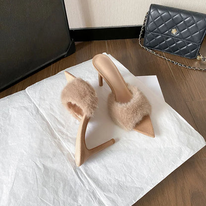Le Velours Mule — Soft Fur Heel