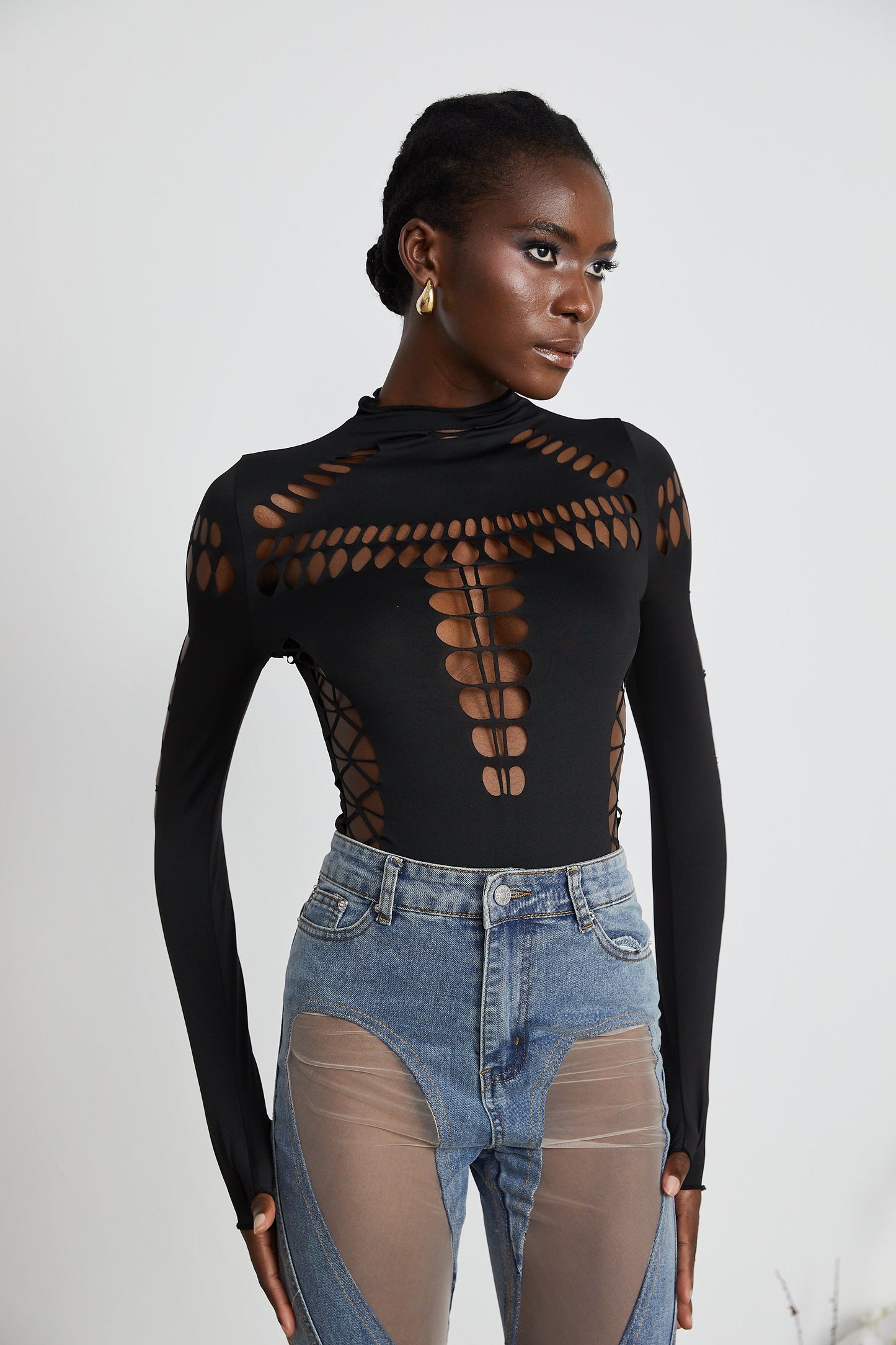 La Silhouette Découpée — Sculpted cut-out bodysuit