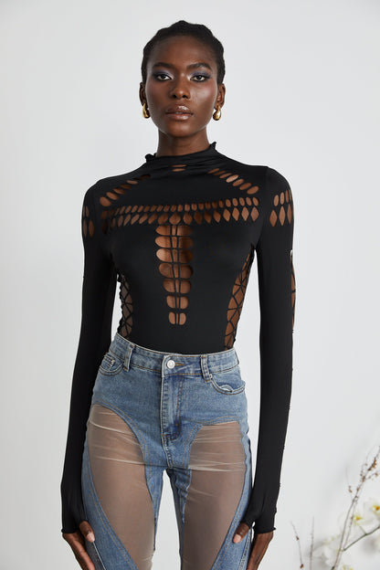 La Silhouette Découpée — Sculpted cut-out bodysuit