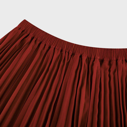 La Rouge Rythmée — Pleated bow-waist top and layered skirt