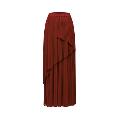 La Rouge Rythmée — Pleated bow-waist top and layered skirt