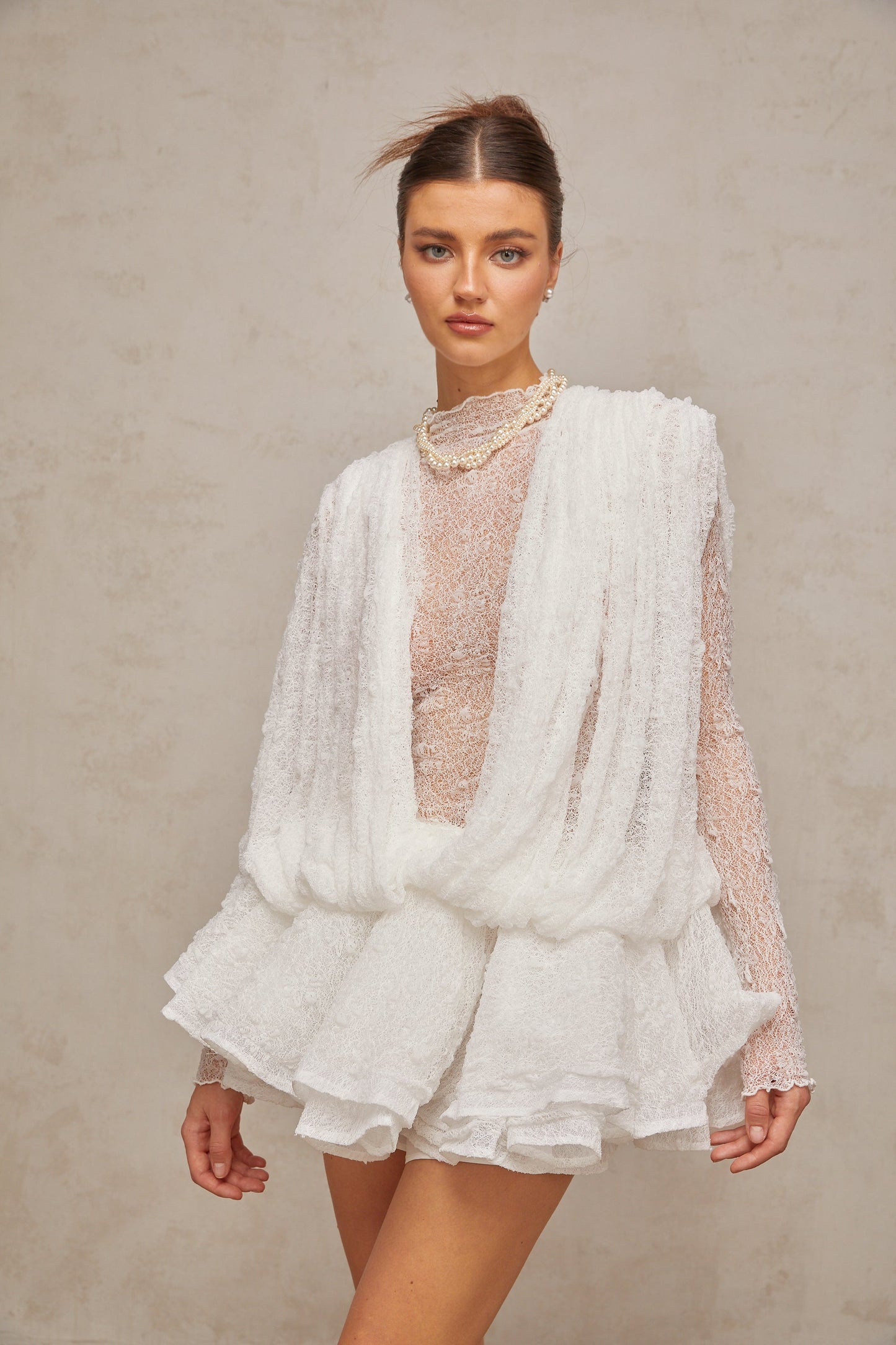 La Dentelle Impériale — Layered lace three-piece set