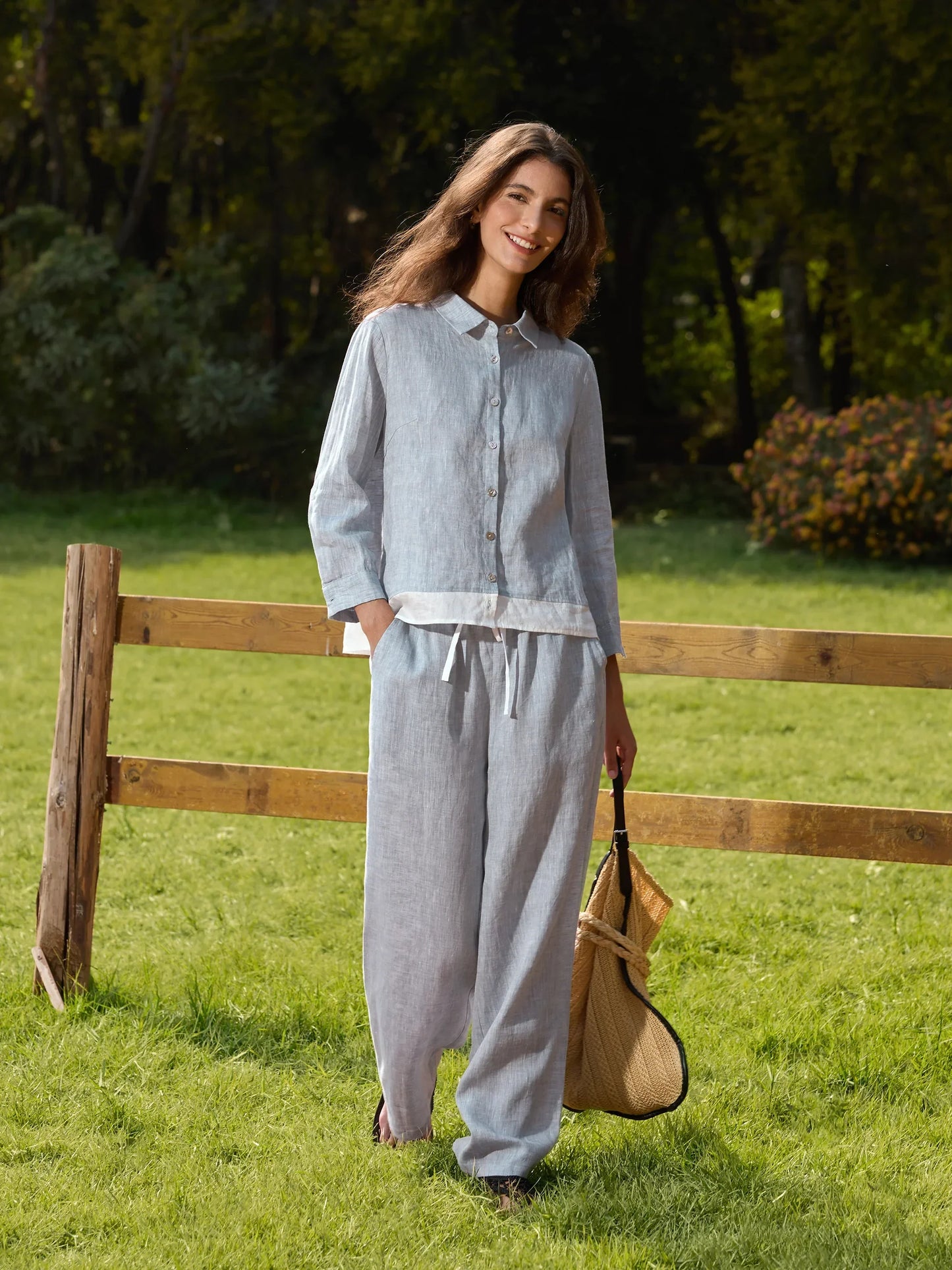 Le Rivage — Two-Tone Gauze Trouser