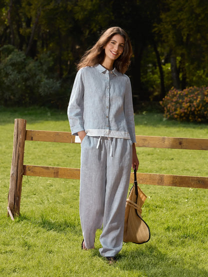 Le Rivage — Two-Tone Gauze Trouser