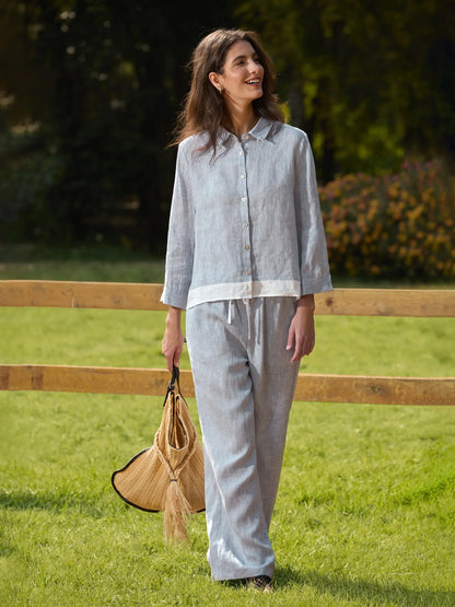 Le Rivage — Two-Tone Gauze Trouser