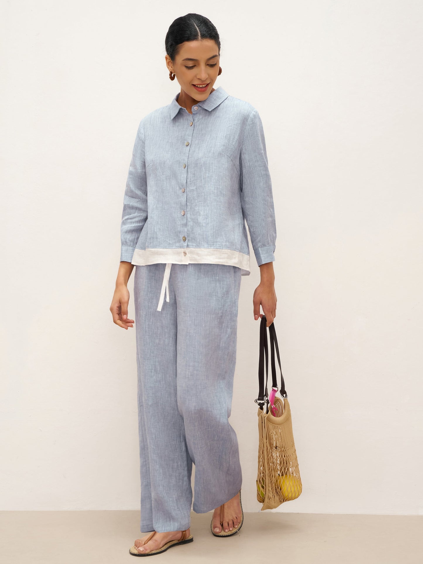 Le Rivage — Two-Tone Gauze Trouser