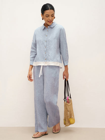 Le Rivage — Two-Tone Gauze Trouser