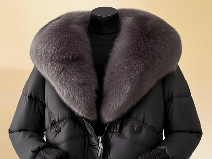 La Avalanche — Oversized Faux-Fur Collar Puffer Jacket