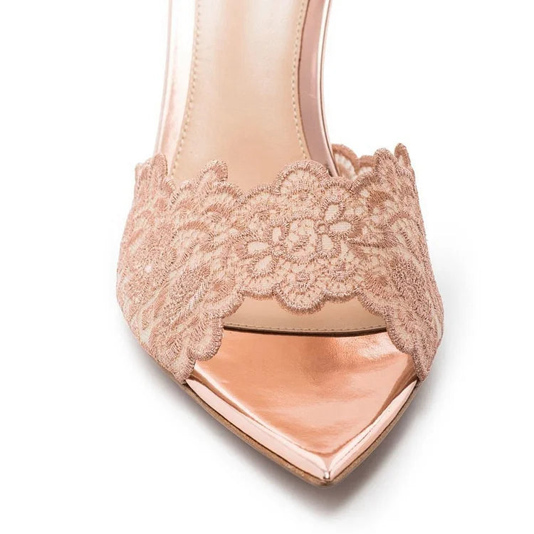 Le Rosalie Mule — Embroidered Pointed Heel
