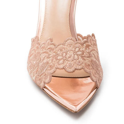 Le Rosalie Mule — Embroidered Pointed Heel