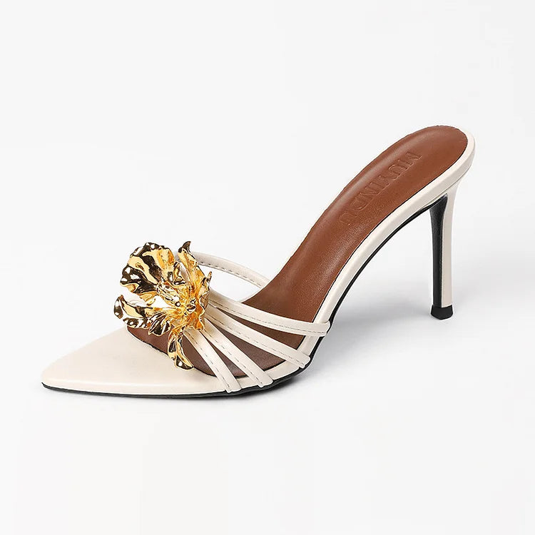 Le Fleur Heel — Embellished Floral Mule