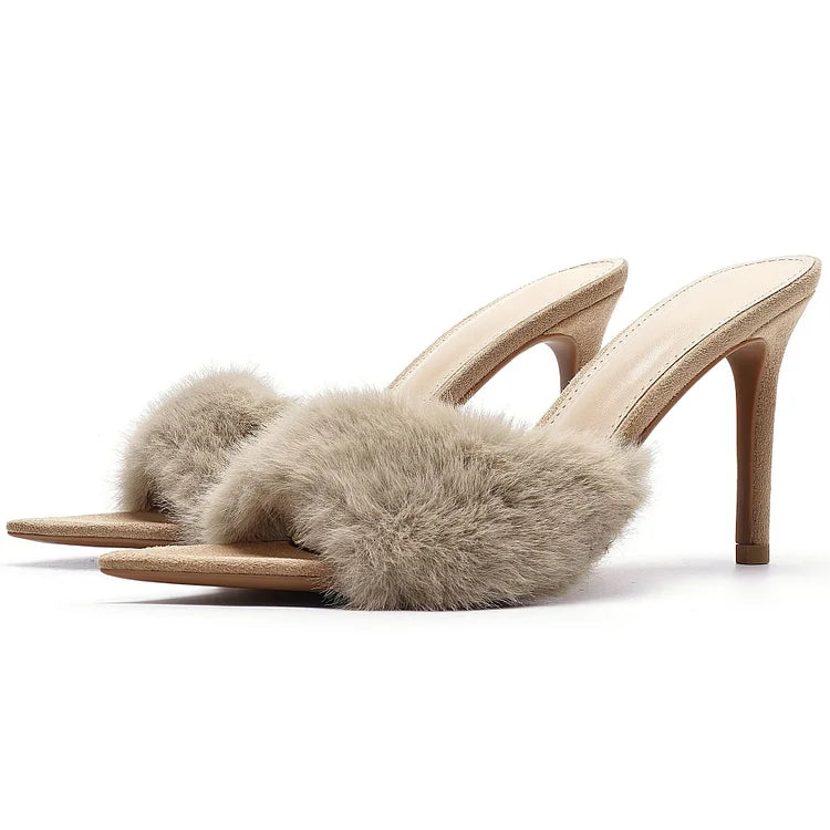 Le Velours Mule — Soft Fur Heel
