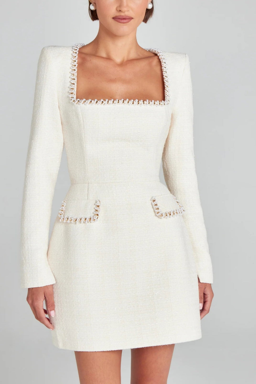 La Perla — Pearl-Trim Pocket Mini Dress