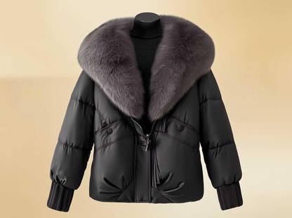 La Avalanche — Oversized Faux-Fur Collar Puffer Jacket