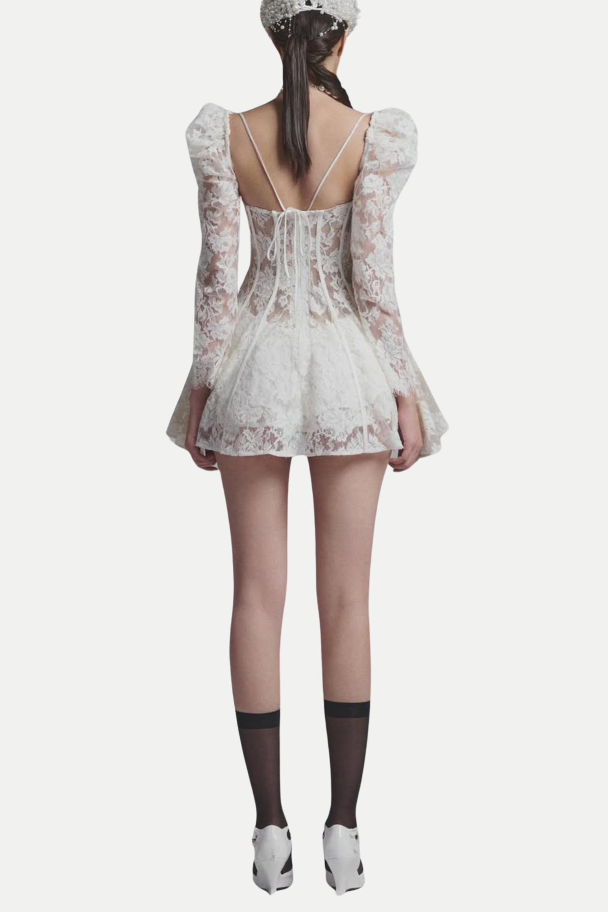 La Caitlyn — Robe Mini Corset en Dentelle
