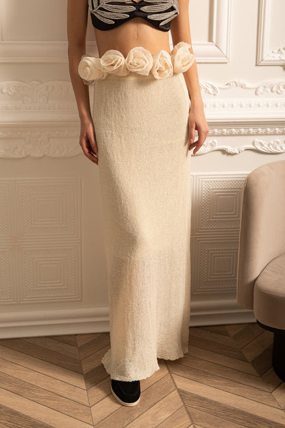 La Étoile — Floral Waist Maxi Skirt