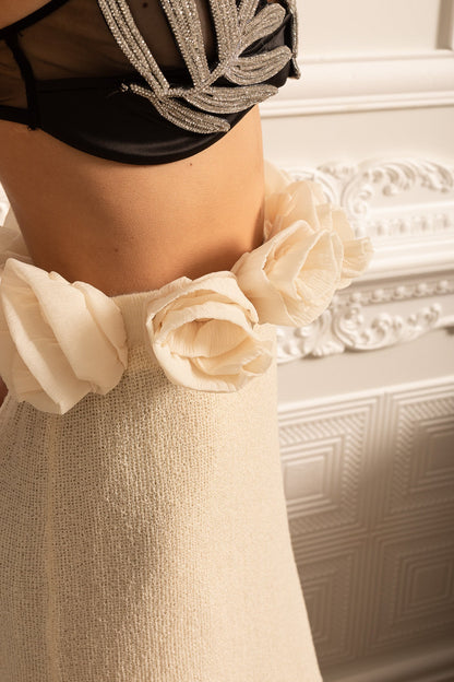 La Étoile — Floral Waist Maxi Skirt