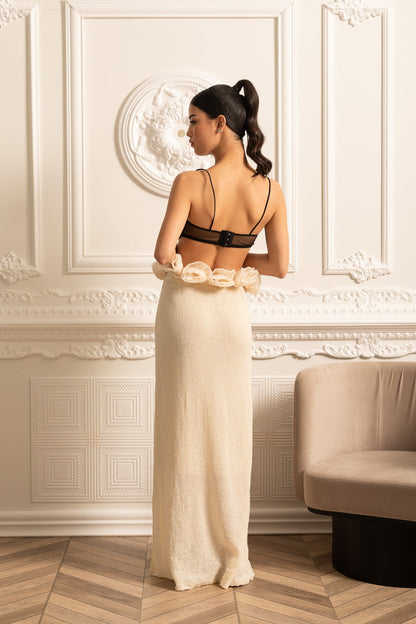 La Étoile — Floral Waist Maxi Skirt