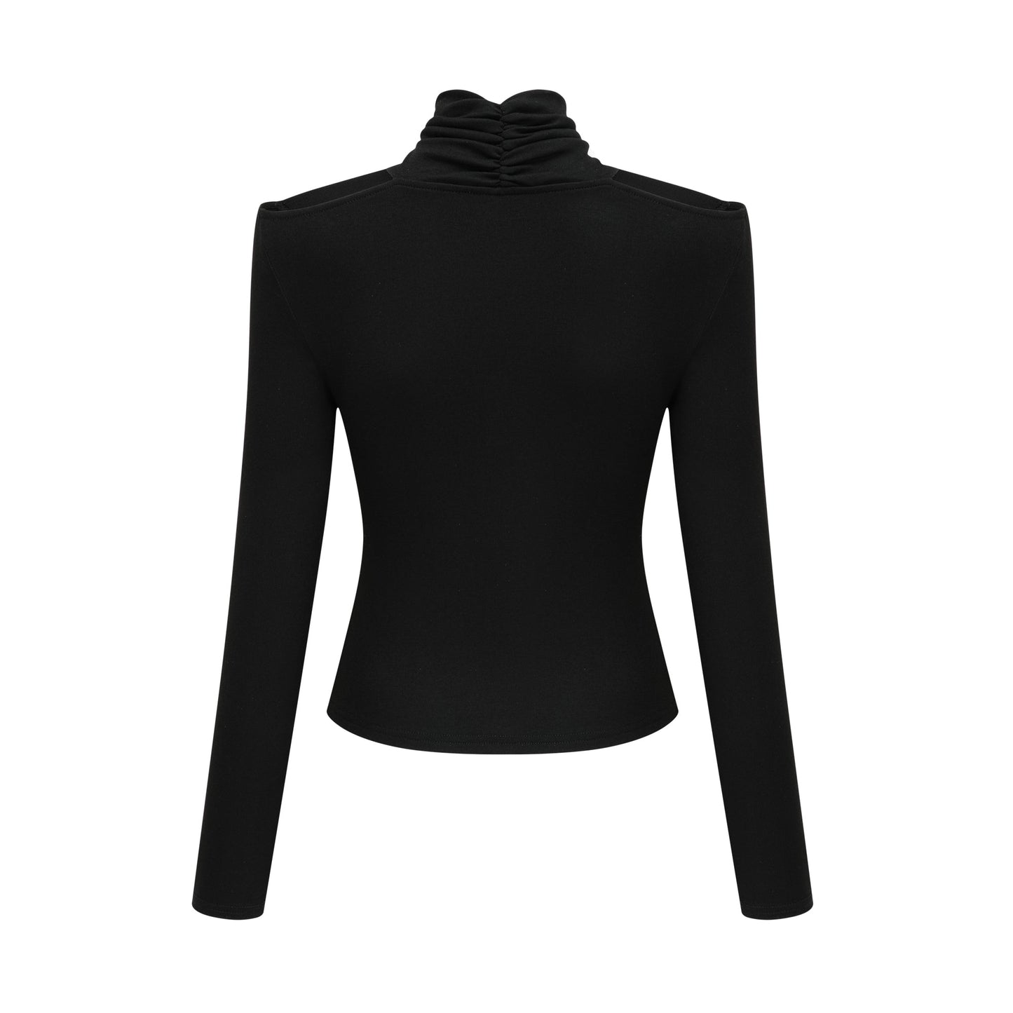 La Drapée Nocturne — Halterneck cut-out jersey top