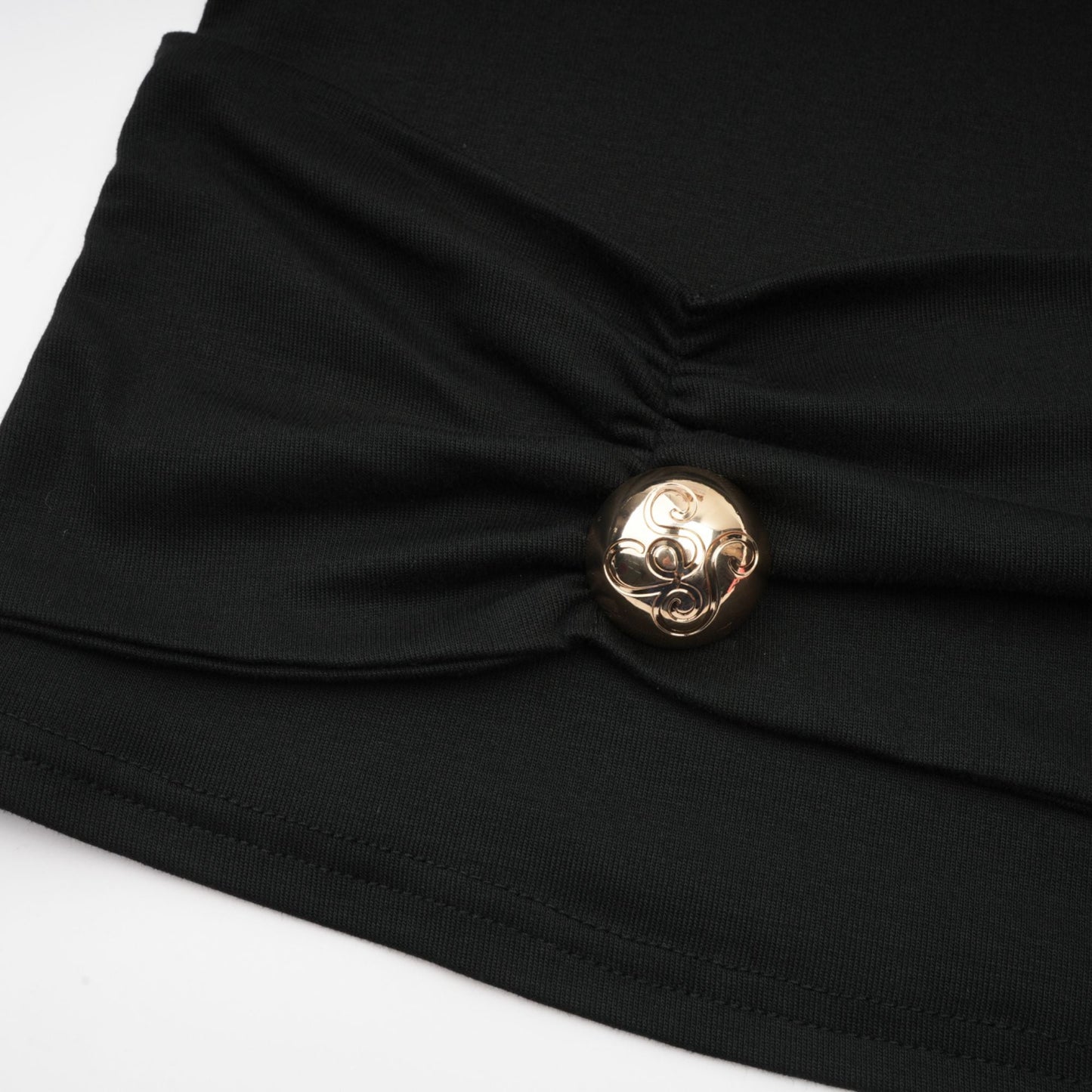 La Drapée Nocturne — Halterneck cut-out jersey top