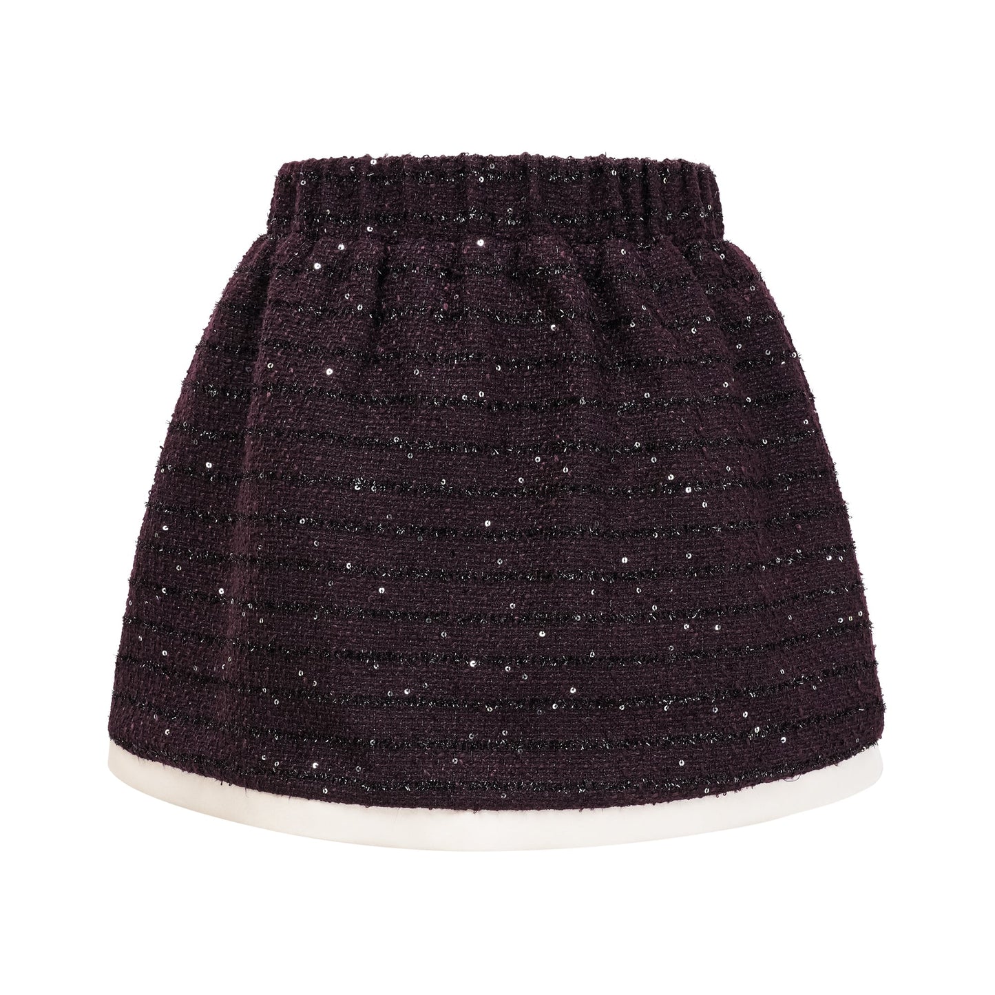 La Pourpre Éclatante — Cropped tweed jacket and mini skirt set