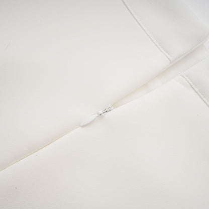 La Pétale Blanche — Cropped petal top and flared midi skirt