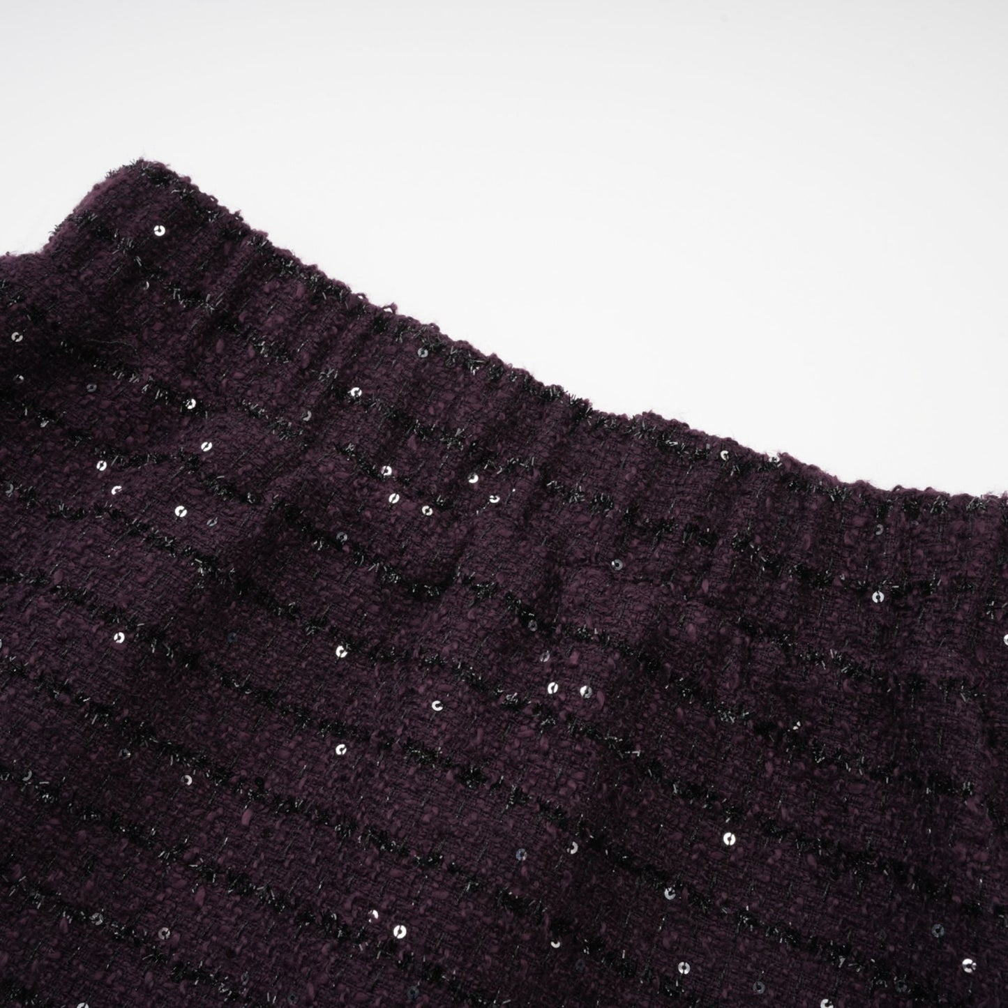 La Pourpre Éclatante — Cropped tweed jacket and mini skirt set