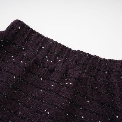 La Minuit — Sequin tweed cropped jacket and mini skirt