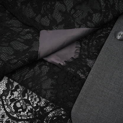 La Dentelle Tailleur — Lace-panel structured blazer