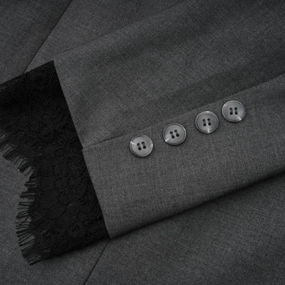 La Dentelle Tailleur — Lace-panel structured blazer