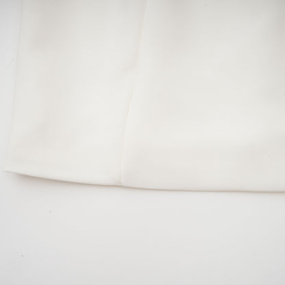 La Pétale Blanche — Cropped petal top and flared midi skirt