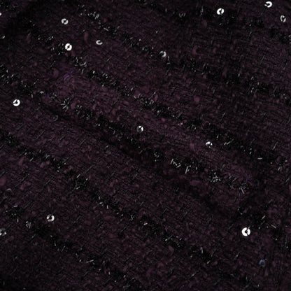 La Minuit — Sequin tweed cropped jacket and mini skirt